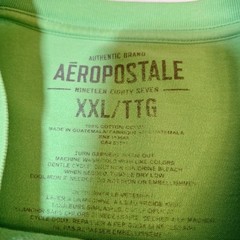 Aeropostale Lime Green White Spell Out Logo Graphic Tshirt Preppy Y2K Size XXL