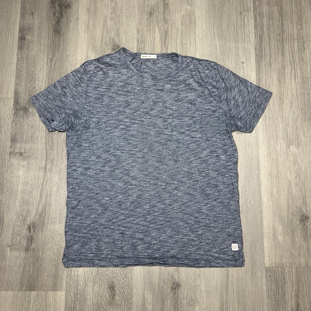 Marine Layer Mens Pocket T Shirt Medium Blue Short Sleeve Casual