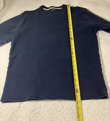 Polo Ralph Lauren Waffle Knit Thermal Long Sleeve Shirt Mens Large Navy Casual