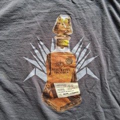 Adictivo Tequila Mens T-Shirt Med Gray Reposado Promo Graphic Bartender