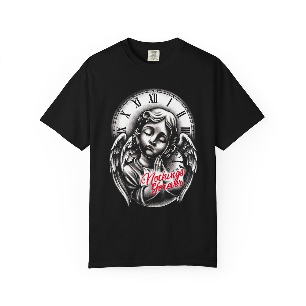 Sleeping Angel Nothing Is Forever Clock T-Shirt