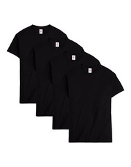 Hanes Men Crew neck T-Shirt 4-Pack ComfortSoft 100% Cotton Heavyweight Tee Plain
