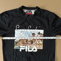 FILA X Pierre Cardin Urban Outfitters Photo Tee Mens Small Black Short Sleeve