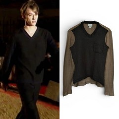 Dries Van Noten Men M 97Ss Full-Length V-Neck Knit Sweater Men’s tops: Stylish a