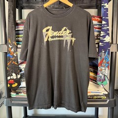 Fender Custom Shop Men’s T-Shirt Black Size XL Guitar Back Graphic Print