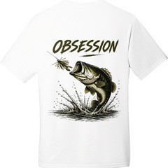 “Obsession Largemouth Bass Fishing Graphic Short Sleeve T-Shirt”