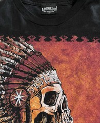 LowBrow Art Company T-Shirt Skull Indian Chief Spirit Of A Nation Size Med