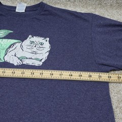 Delta Pro Weight Graphic T Shirt Large Blue Cat-Fish Print (see photo)