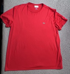 Lacoste Short Sleeve T Shirt 100% Cotton Men’s Size 3 X Red