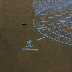 Vintage EF-18 Super Hornet Fighter Jet Wolf – T Shirt XXL Faded Boxy Double Side