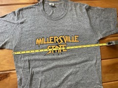 VTG Millersville State Tshirt Size XL Gray Short Sleeve Graphic Tee.