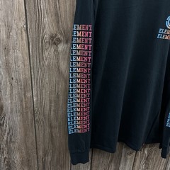 Element Skateboards Gradient Logo Long Sleeve Graphic Tee Shirt Black Mens Large