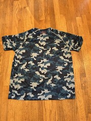 Under Armour Baseball Tee T-Shirt Adult Large Blue Cammo Short Sleeve