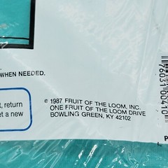 NOS Fruit Of The Loom Mens Sleveless With Pocket Shirt XL New Teal Vintage 1987