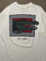 Vintage 1991 Artforms Key Largo Alligator Graphic T-Shirt Hanes Beefy-T Size L