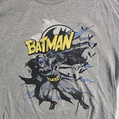 Batman DC Comics Gray Graphic T-Shirt Mens XL/XG Pacific Short Sleeve Superhero