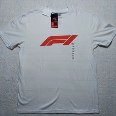 Formula 1 T-Shirt Mens Large White F1 Logo Graphic Racing Tee 2FRMO0474