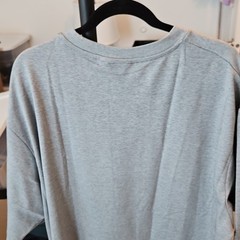 Uniqlo AIRism Men’s Cotton Blend Knit Striped Crew Neck T-Shirt Gray 3XL