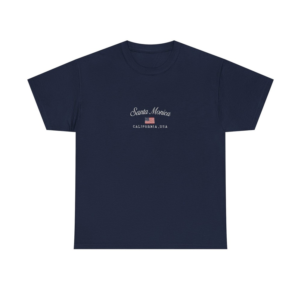 Santa Monica Faux Stitched American Flag Tee