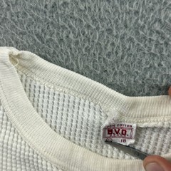 Vintage BVD Thermal Shirt Mens Small White Short Sleeve 60s Waffle Knit USA