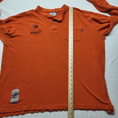 Tyndale Flame Resistant Shirt Mens 2XL Henley Orange HRC1 Long Sleeve Work
