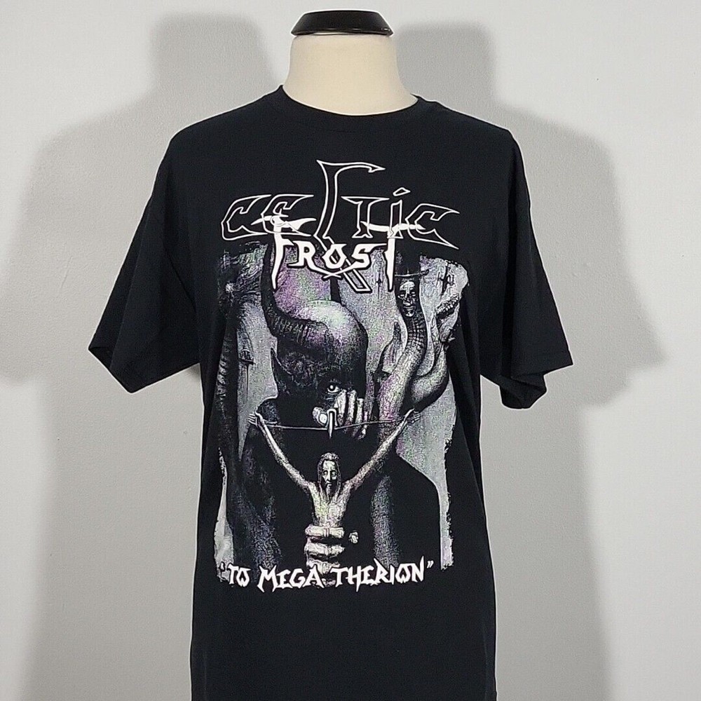 CELTIC FROST To Mega Therion L LARGE T-Shirt Black Mens Band Logo