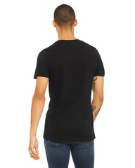 Bella + Canvas 3005 2XL Black Unisex Short Sleeve Cotton V-Neck T-Shirt