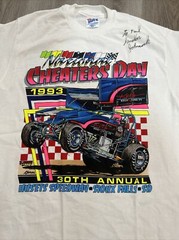 VTG 1993 Cheaters Day Husets Speedway RACING Graphic T-Shirt Single USA Size M