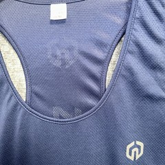 NELEUS LOGO Navy Muscle Mesh Tank Top Gym Workout Size XL