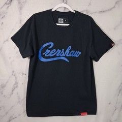 Marathon Clothing T-Shirt Men’s Black Blue L Crenshaw 100% Cotton Tee
