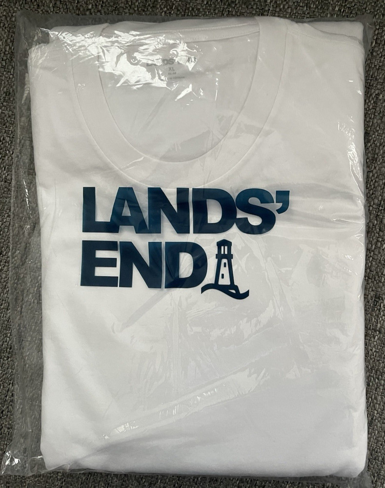 Lands’ End Men’s Crewneck T-Shirts Size XL New Unopened Set of 3 Fast Shipping