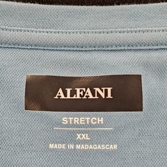 Alfani Stretch Blue Short Sleeve Cotton Blend T-Shirt Men’s 2XL