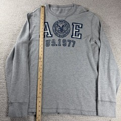 American Eagle Outfitters Long Sleeve Thermal Knit Shirt Gray Men’s Size XXL