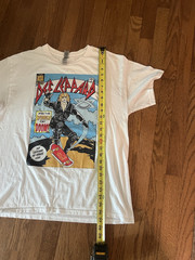 Def Leppard T-shirt, Sz L Hysteria Women of Doom Comic Tour Concert Rock Band