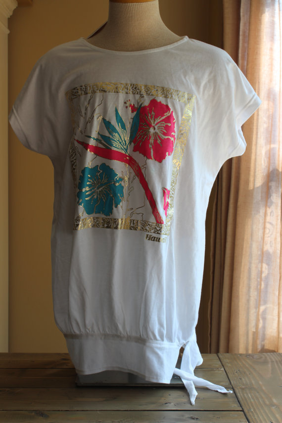 Vintage 90s Hawaii Beach Cover Up Shirt Brand New With Tags One Size Fits All