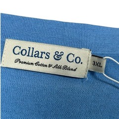 Collars & Co T-Shirt Mens 3XL Blue Cotton Silk Quiet Luxury Touch Lucca Tee NWT
