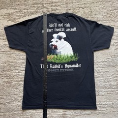 Choice Apparel Mens Large Black Monty Python Movie Tee Just An Ordinary Rabbit