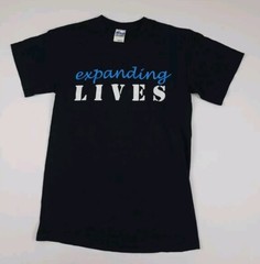 Vintage Expanding Lives Non Profit Chicago Illinois Africa Print T Shirt African