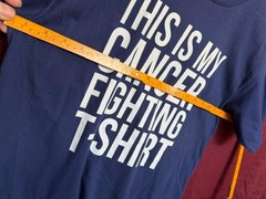 Cancer Treatment Gift “This is My Cancer Fighting Shirt” Blue T-Shirt MED NWT