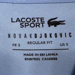 Lacoste Sport x Novak Djokovic Shirt Mens Small Blue Tennis Ultra Dry UPF 50 Tee
