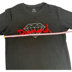 DIAMOND SUPPLY CO Medium T Shirt Black Red Diamond Graphic Skater Streetwear Tee