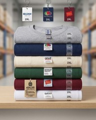 Bulk 6 PCS 2XL Irregular Men’s T-Shirts – Assorted Brands