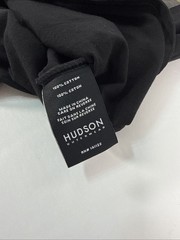 Hudson Outerwear Mens Black Mona Lisa Rhinestone Graphic Shirt Size M Red Stars