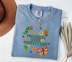 Cute Teacher Shirt Progress Over Perfection Elementary Teacher Back To School Te