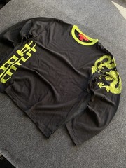 Rare Shanghai Tang Black Mens Long Sleeve Shirt M Size Native