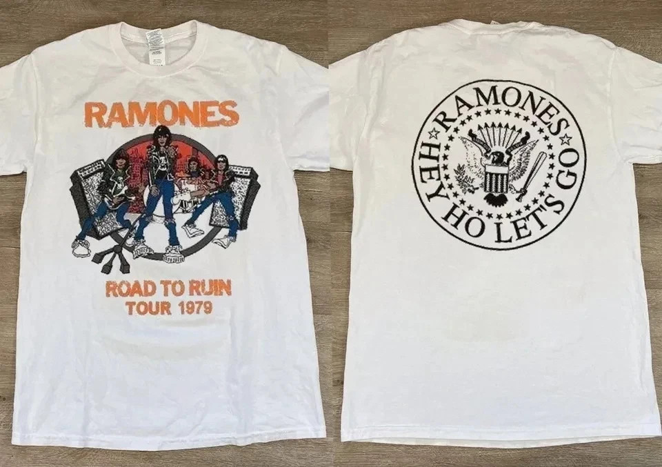 Ramones Road to Run Tour 1979 T-Shirt, Ramones Hey Ho Let’s Go T-Shirt