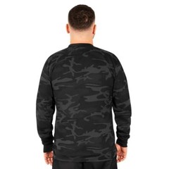 Rothco Midnight Black Camo Long Sleeve Henley T-Shirt 21040 – M