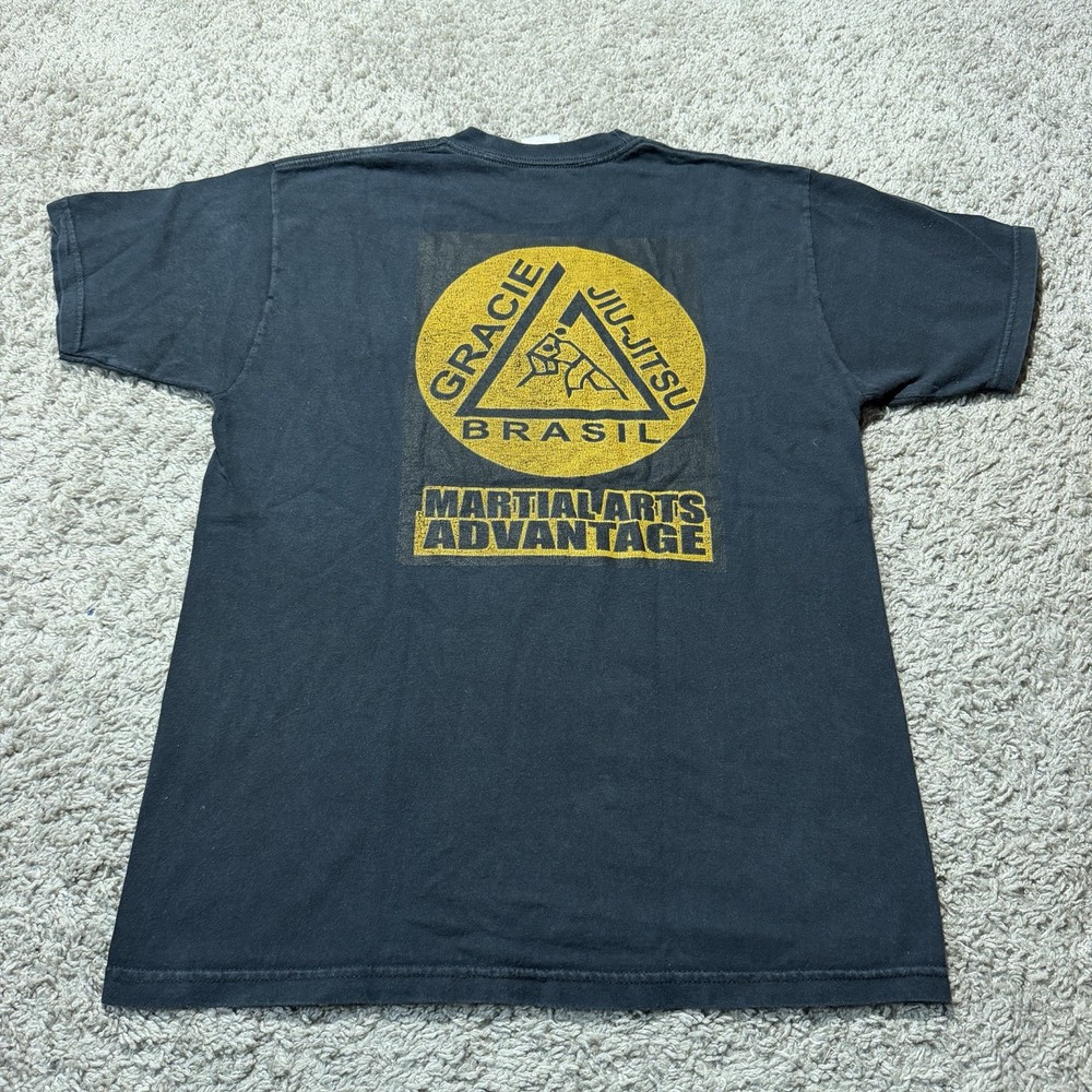 Gracie Jiu Jitsu Shirt Mens Large Martial Arts Performance Brasil MMA Fighting