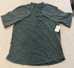 Lucky Brand Men’s Green Long Sleeve Henley NWT Size L