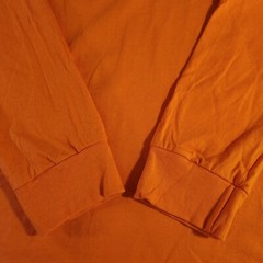 Nike Just Do It Again Men’s XL Orange Long Sleeve T-Shirt Ribbed Cuffs NWOT Flaw